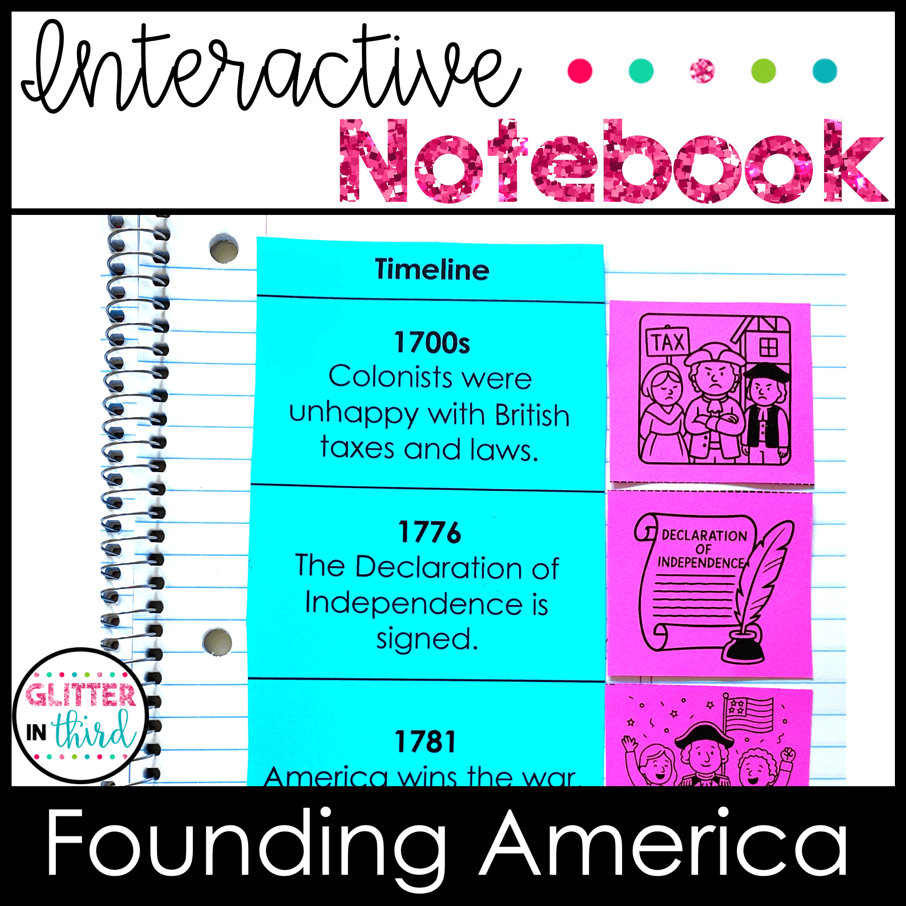 13 Colonies Activities & Declaration of Independence for 2nd Grade