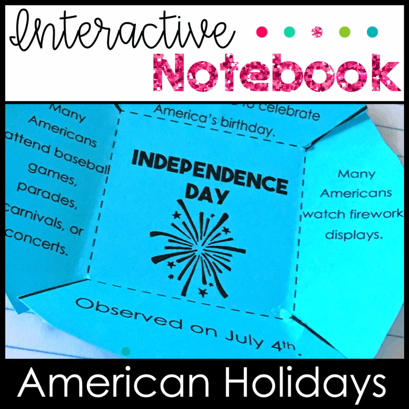 2nd Grade American Holidays Activities | Social Studies Interactive Notebook