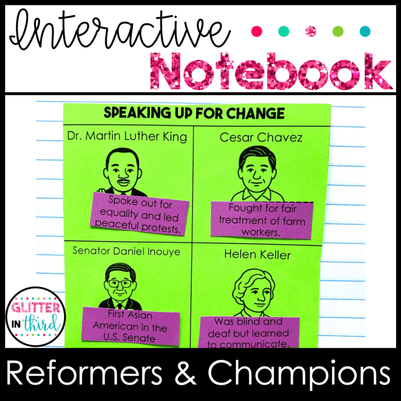 Civil rights leaders activities for 2nd grade social studies
