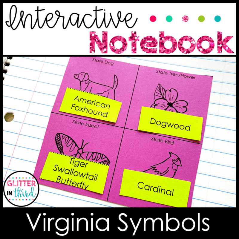 Virginia state symbols activities for 2nd grade social studies